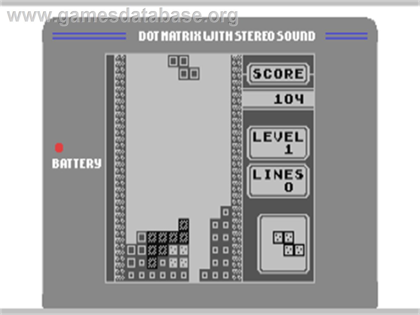 Gameboy Tetris (Binary Zone) - Commodore 64 - Artwork - In Game
