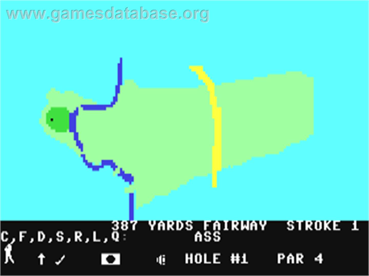 Gamestar Golf - Commodore 64 - Artwork - In Game