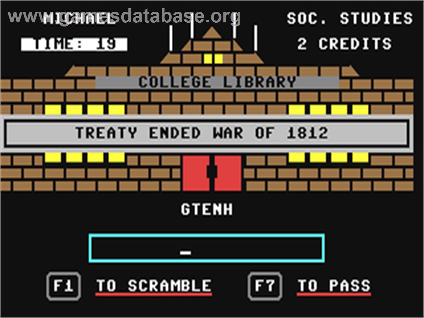 General Knowledge Builder - Commodore 64 - Artwork - In Game