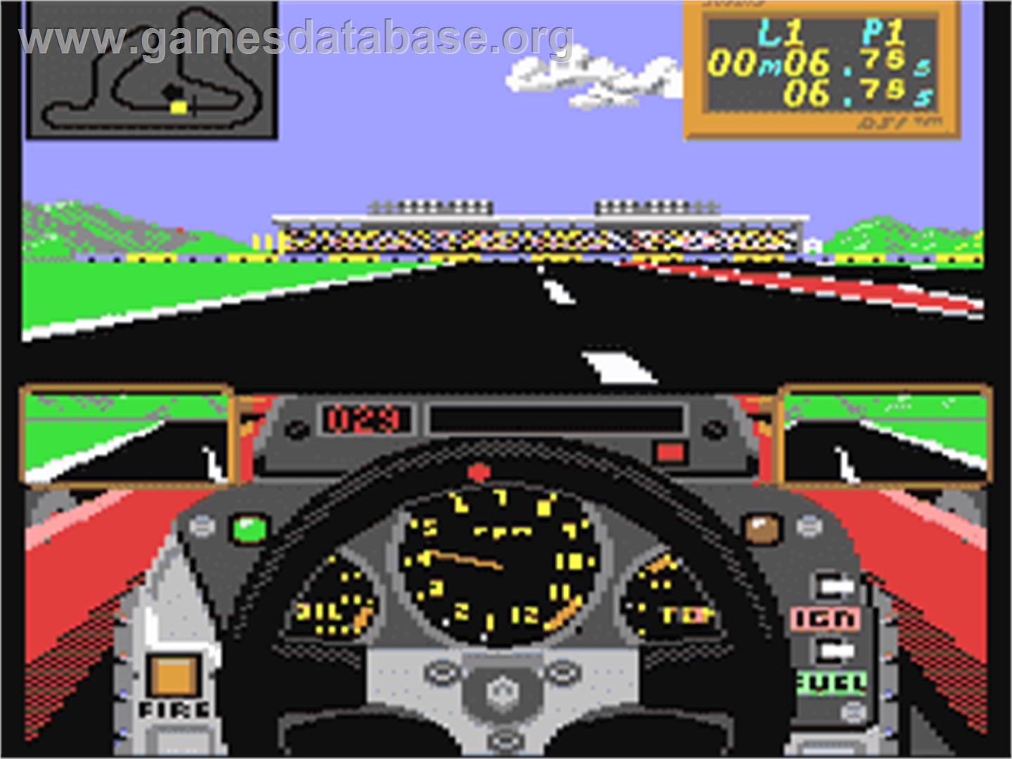 Grand Prix Circuit - Commodore 64 - Artwork - In Game