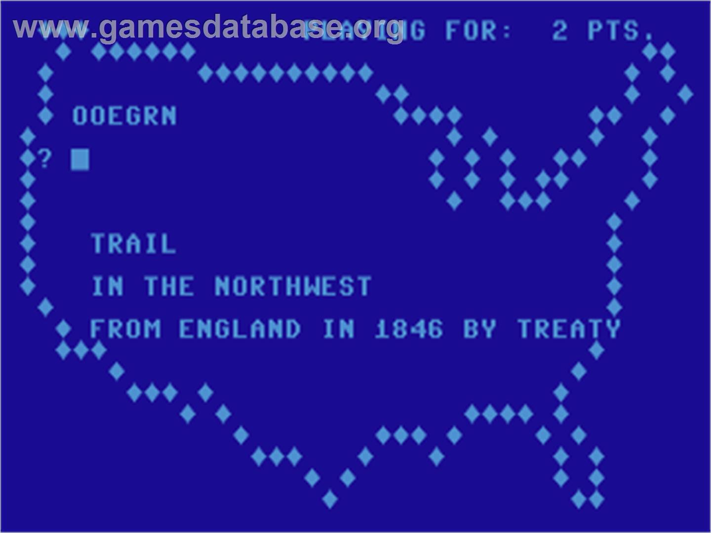 Guess America! - Commodore 64 - Artwork - In Game
