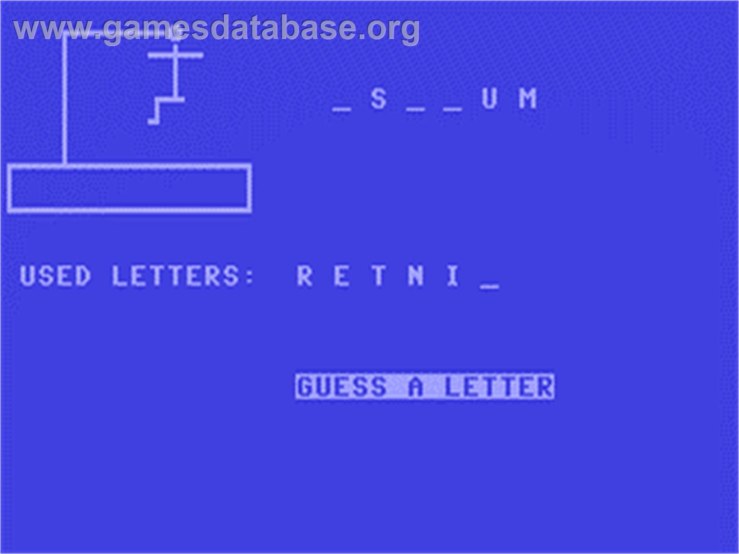 Hangman 3 - Commodore 64 - Artwork - In Game