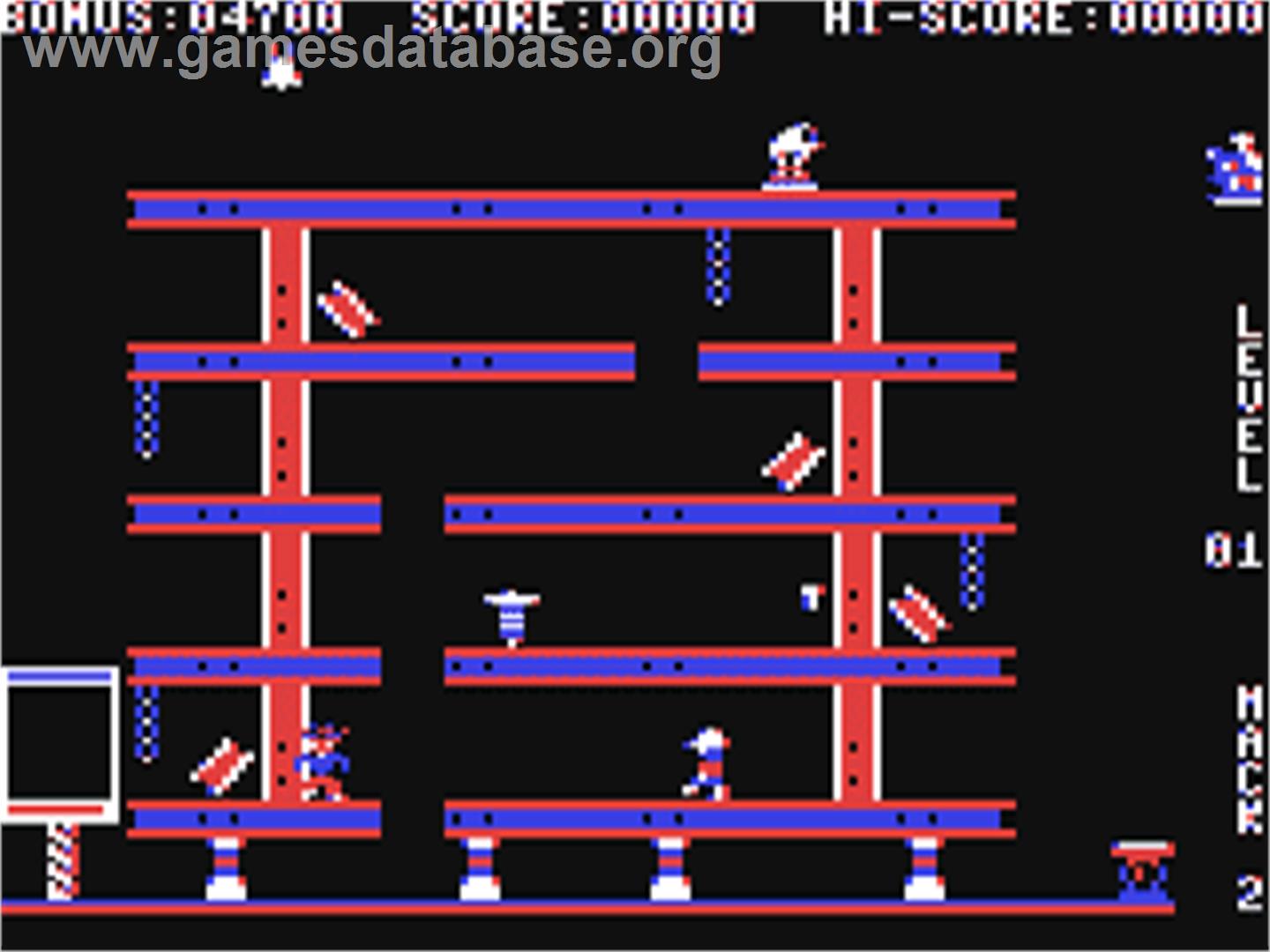 Hard Hat Mack - Commodore 64 - Artwork - In Game