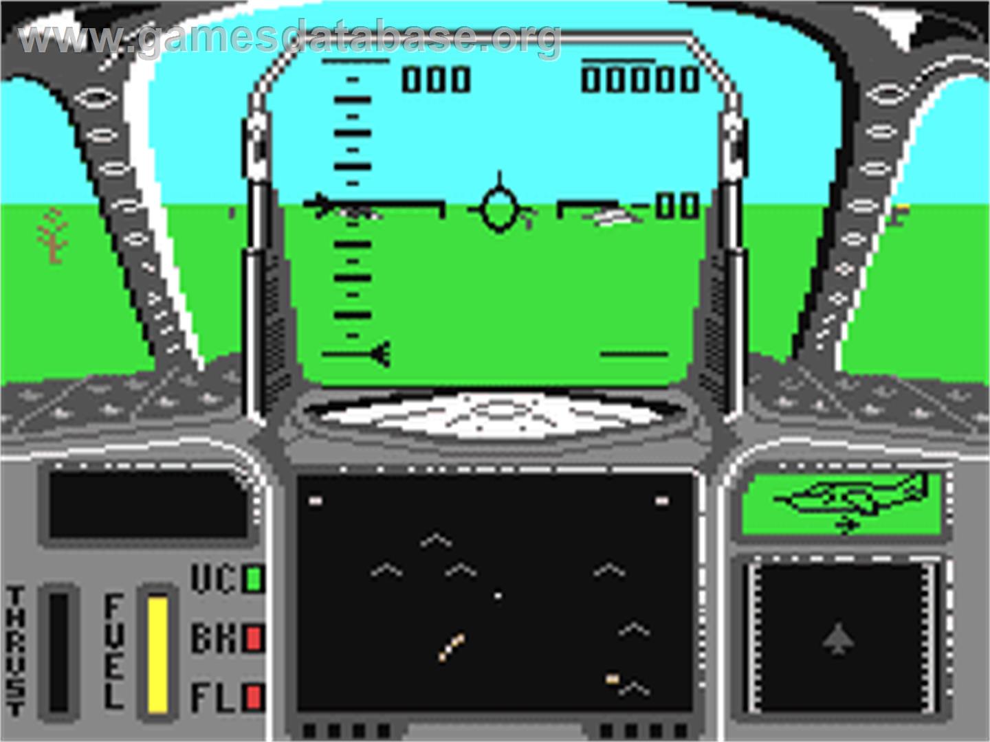 Harrier Combat Simulator - Commodore 64 - Artwork - In Game