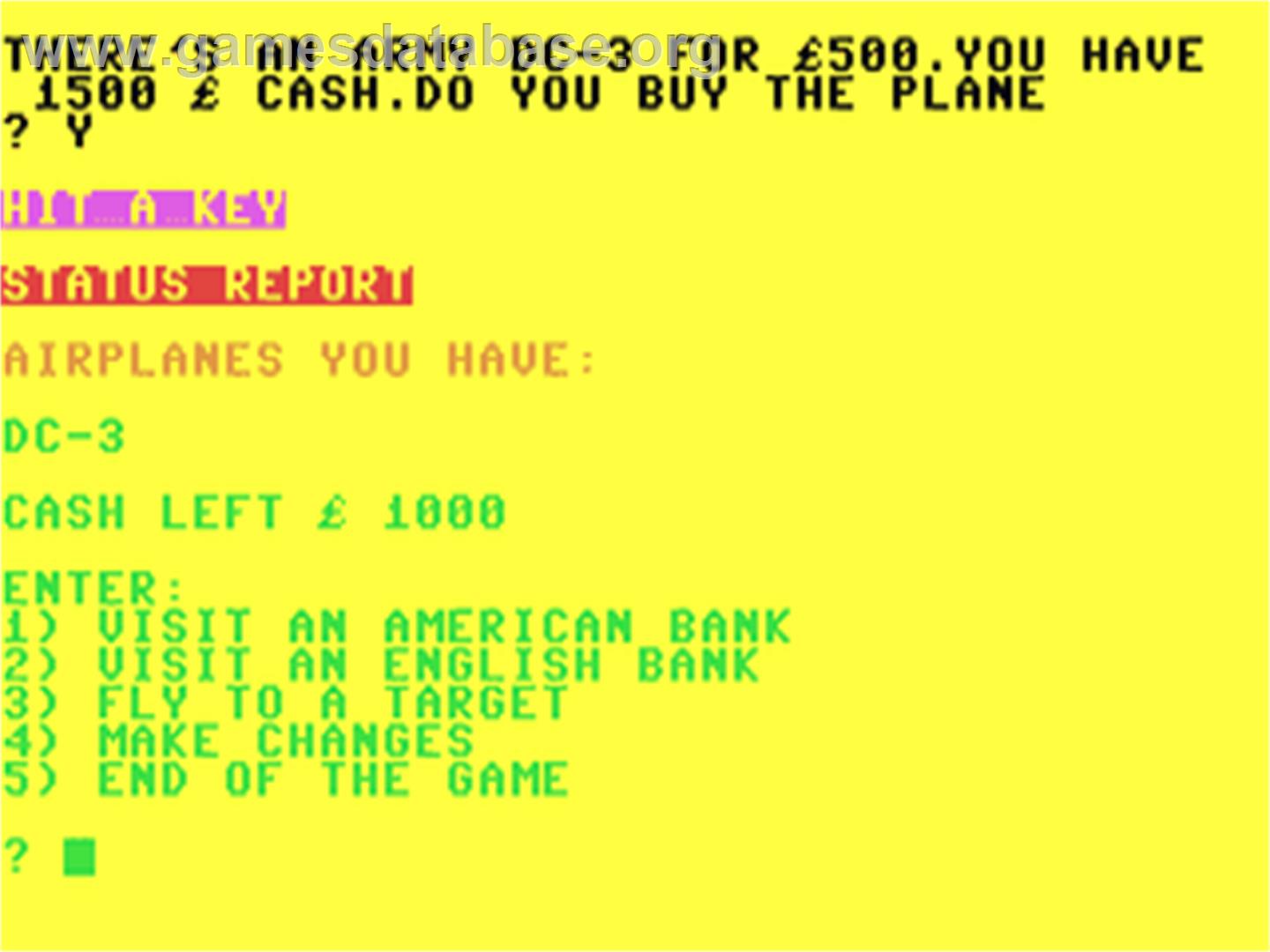 High Flyer (Ceteka Software) - Commodore 64 - Artwork - In Game