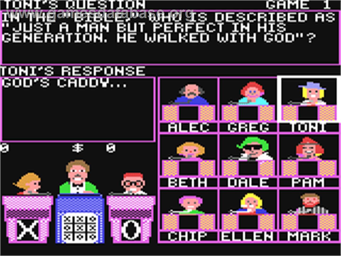 Hollywood Squares - Commodore 64 - Artwork - In Game