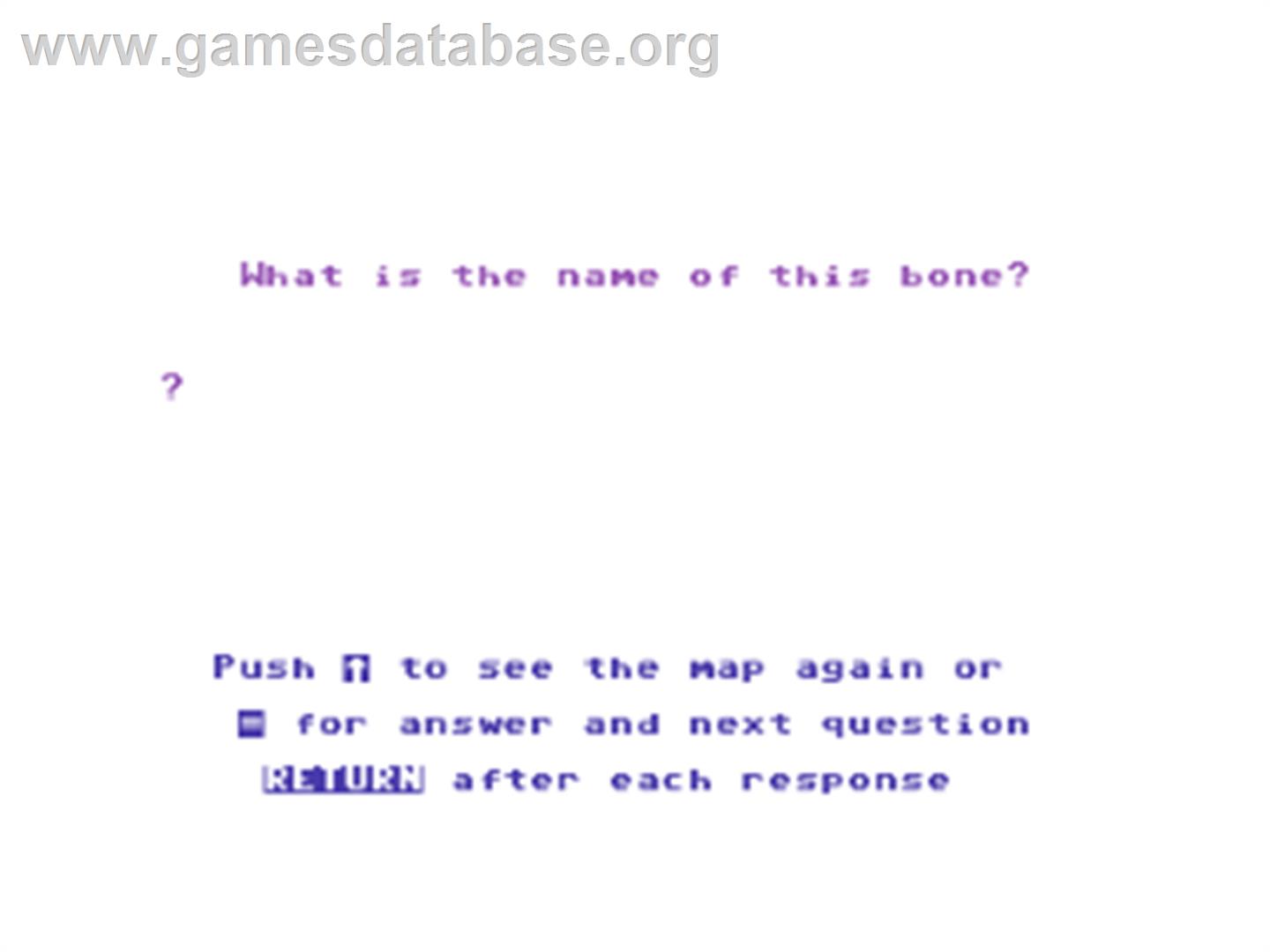 Human Anatomy Series - Skeleton Bones Tutorial - Commodore 64 - Artwork - In Game
