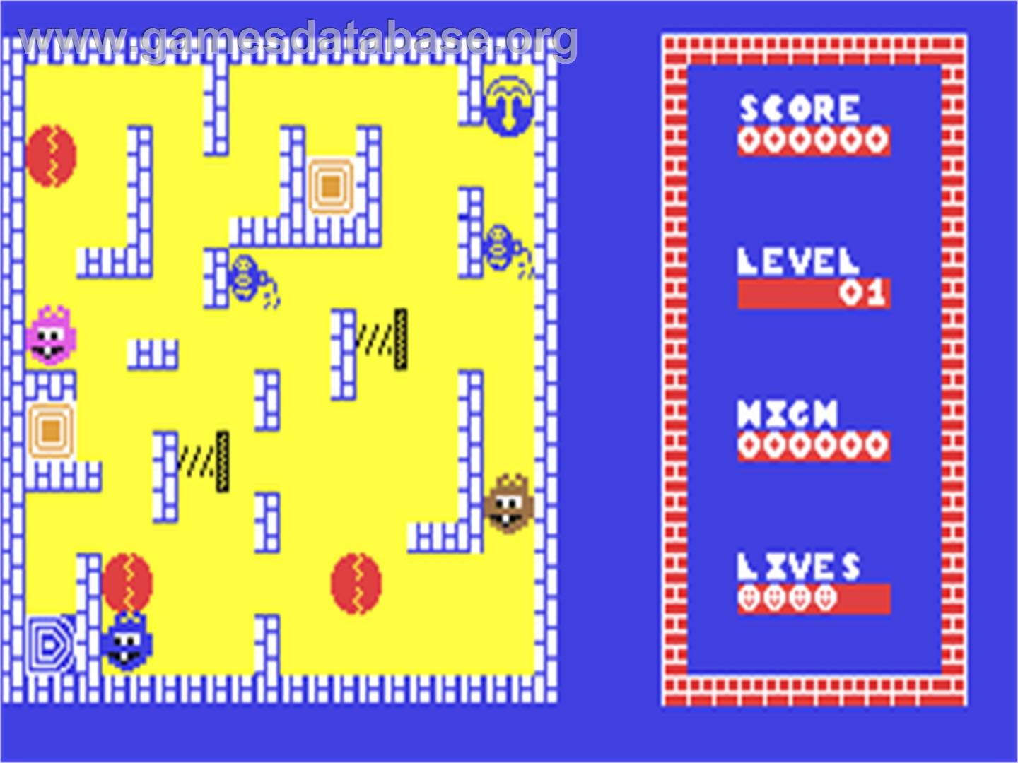 Humpty Dumpty meets the Fuzzy Wuzzies - Commodore 64 - Artwork - In Game