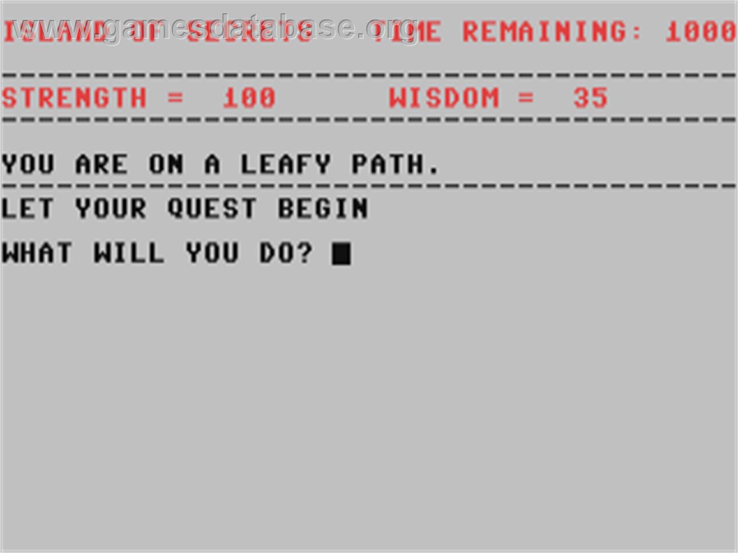 Island Of Secrets - Commodore 64 - Artwork - In Game