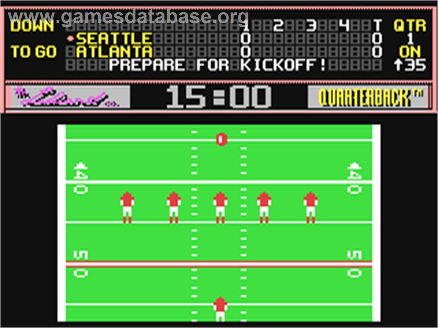 John Elway's Quarterback - Commodore 64 - Artwork - In Game