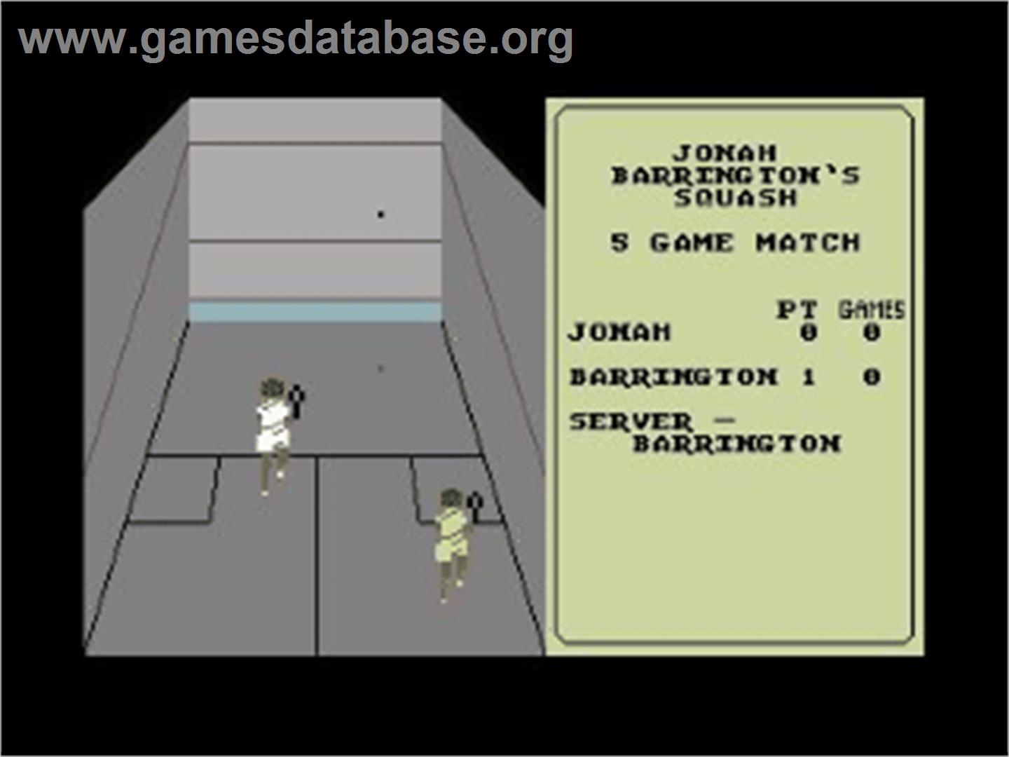 Jonah Barrington's Squash - Commodore 64 - Artwork - In Game