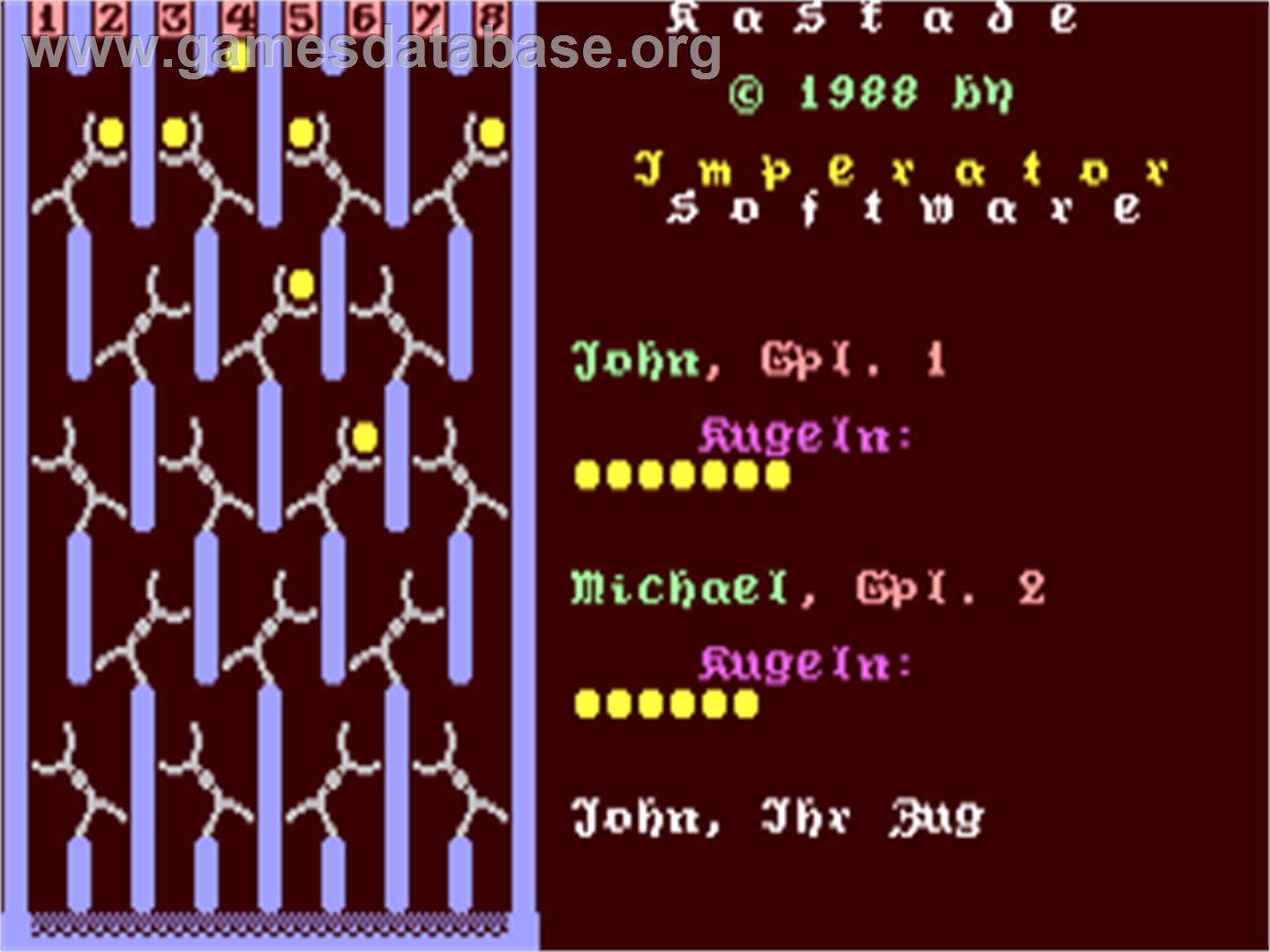 Kaskade - Commodore 64 - Artwork - In Game