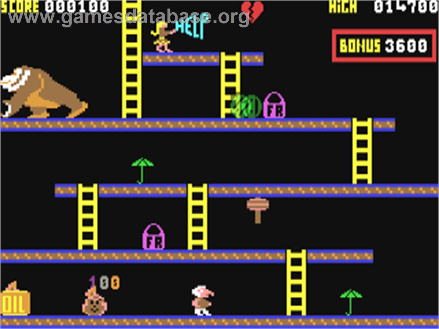 Kong (Keypunch Software) - Commodore 64 - Artwork - In Game