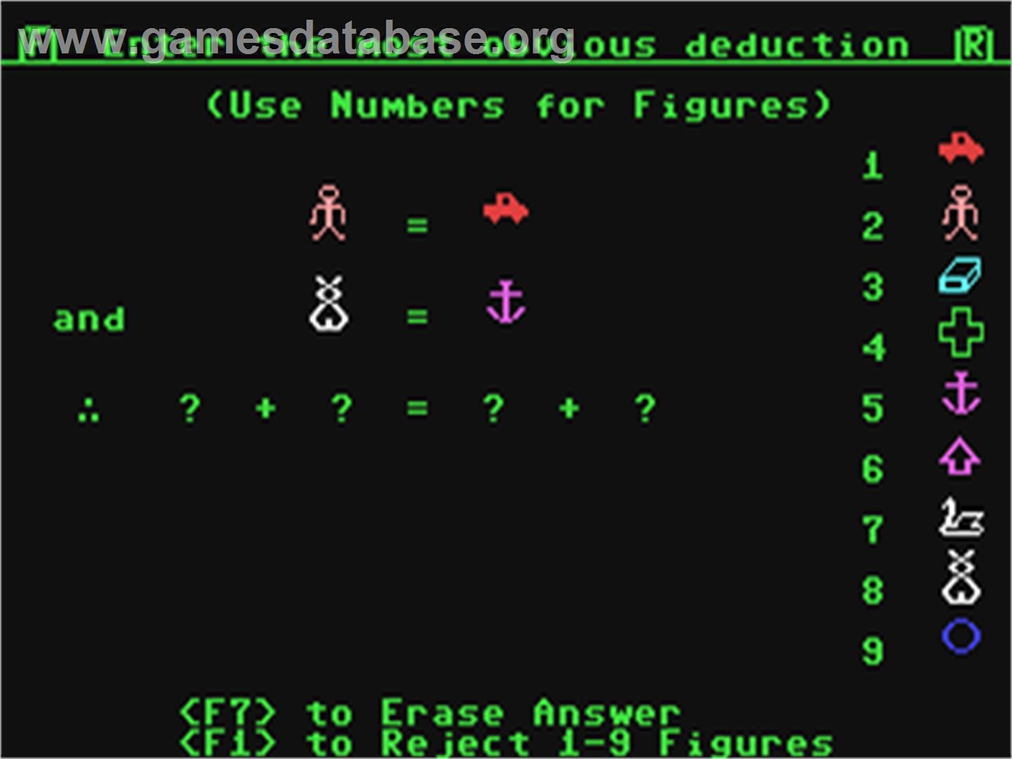 Logic Workout - Commodore 64 - Artwork - In Game