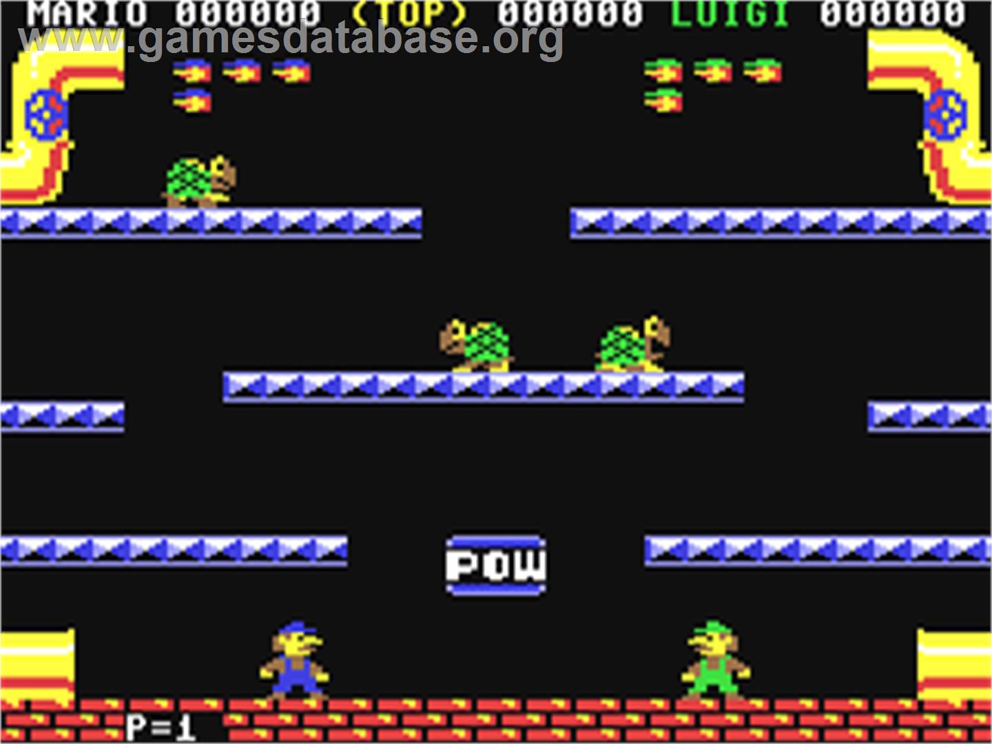 Mario Bros. - Commodore 64 - Artwork - In Game