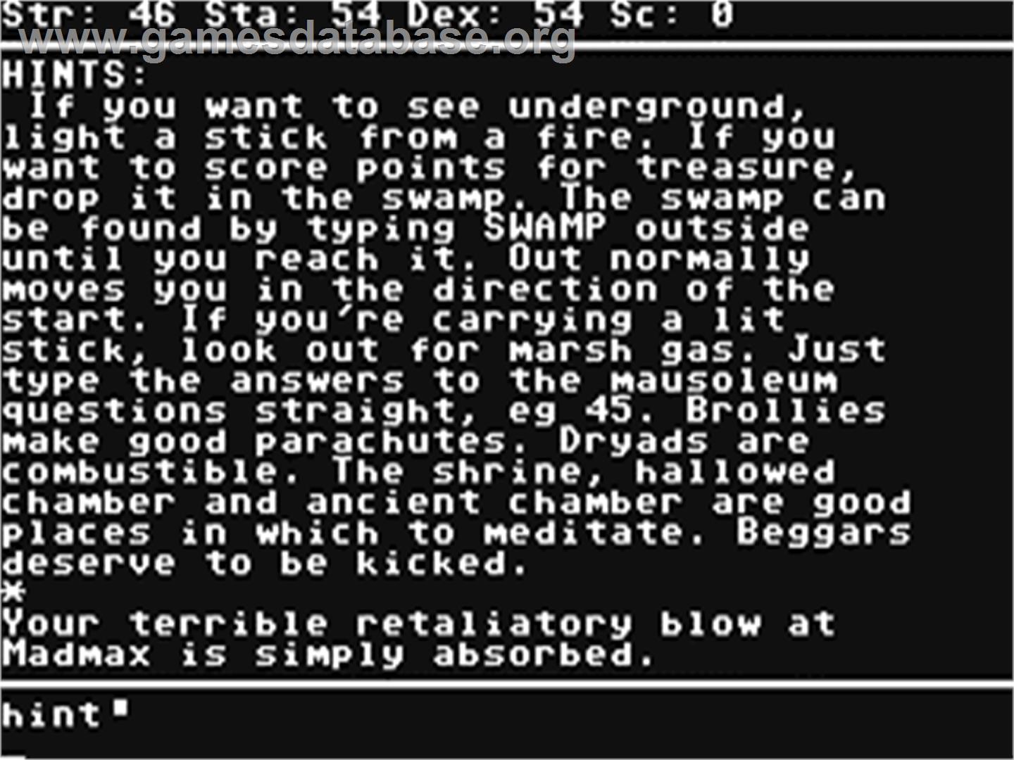 Micro-mud - Commodore 64 - Artwork - In Game