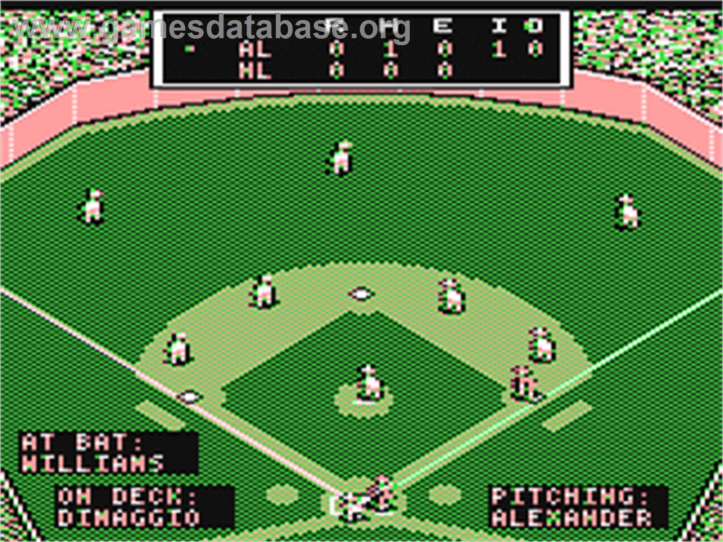 MicroLeague Baseball - Commodore 64 - Artwork - In Game