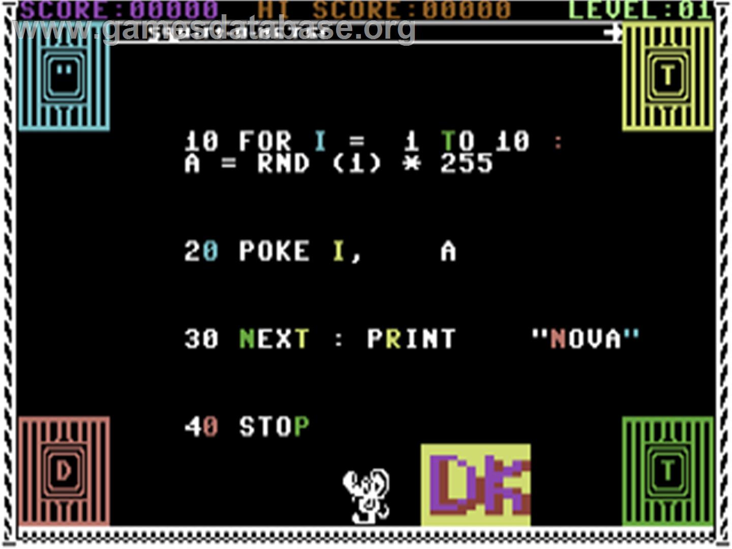 Micro Mouse Goes De-bugging - Commodore 64 - Artwork - In Game