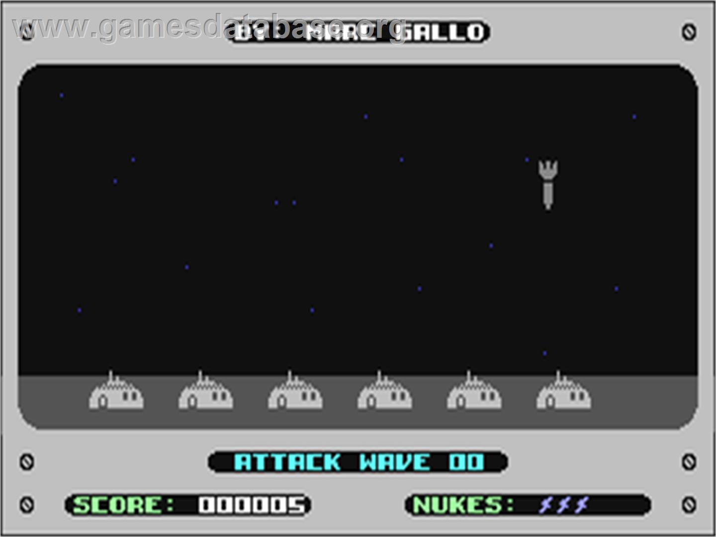 Missile Attack - Commodore 64 - Artwork - In Game