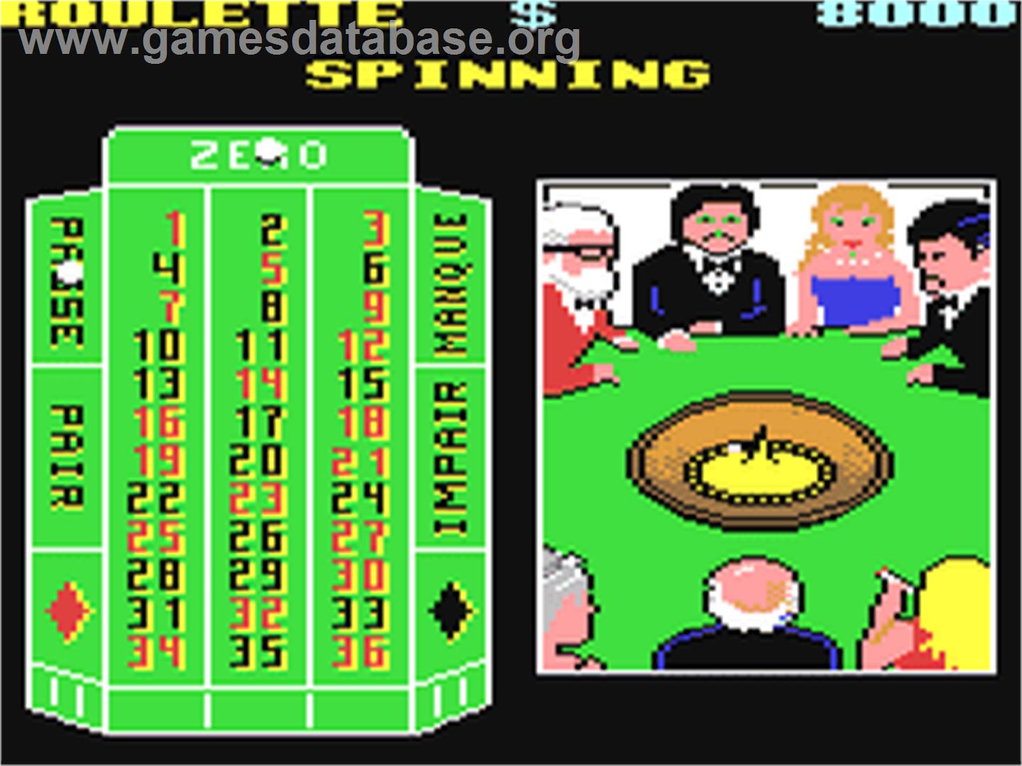 Monte Carlo Casino - Commodore 64 - Artwork - In Game