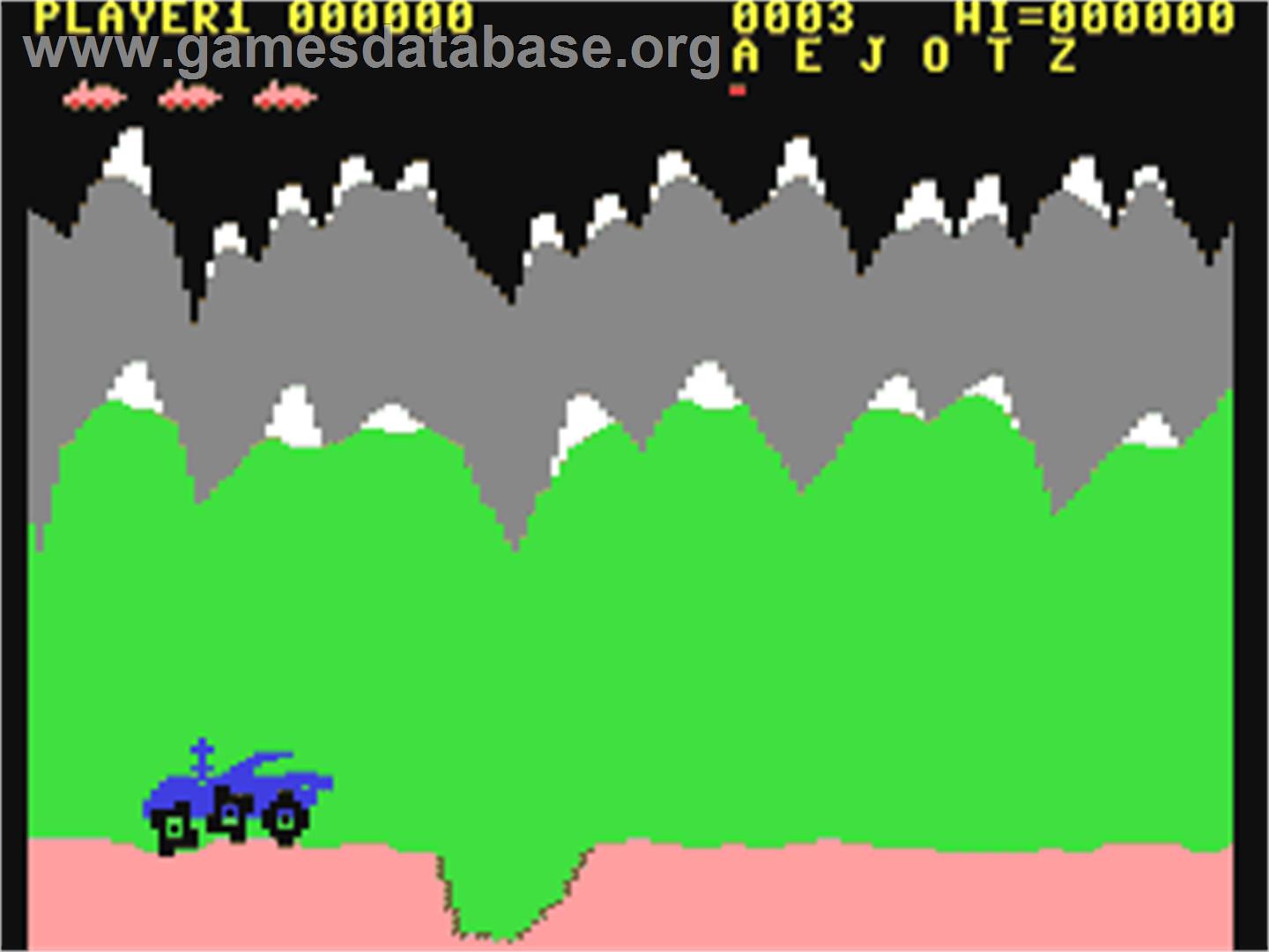 Moon Patrol (Avalon Hill) - Commodore 64 - Artwork - In Game