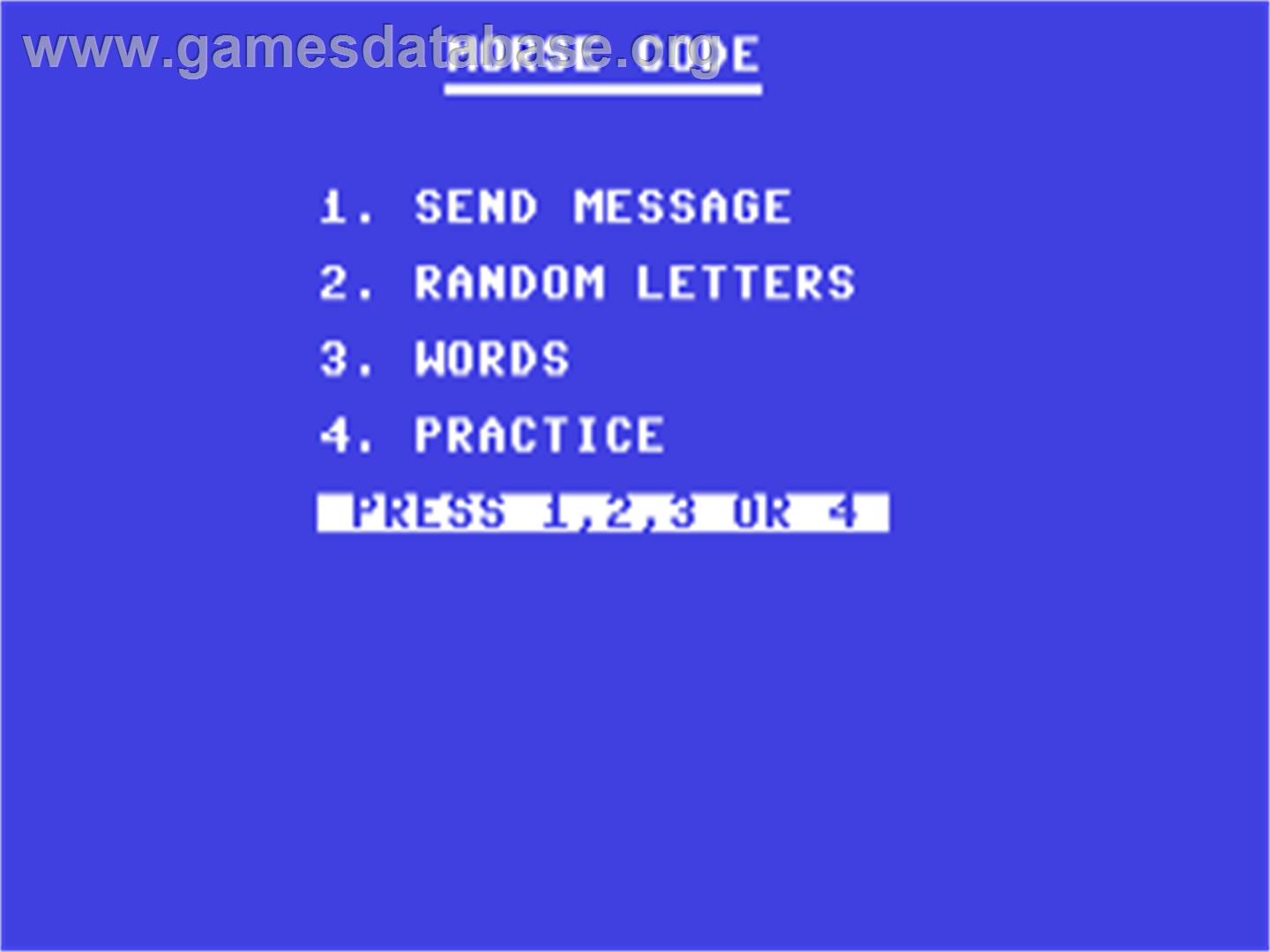 Morse Code - Commodore 64 - Artwork - In Game