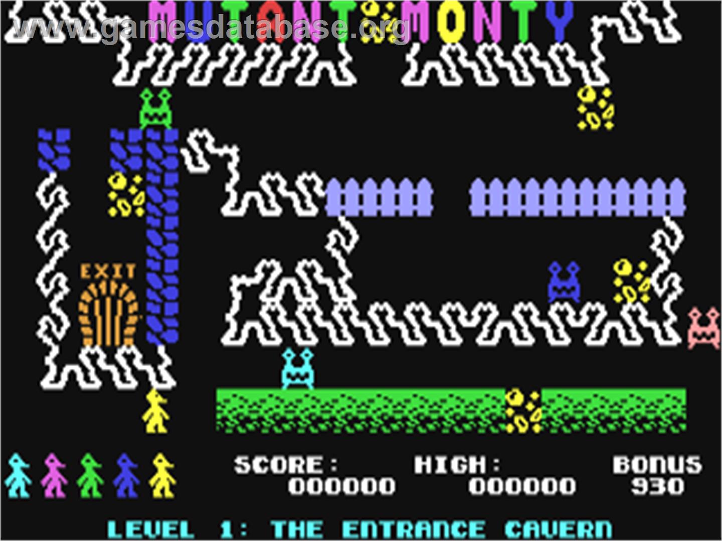 Mutant Monty - Commodore 64 - Artwork - In Game