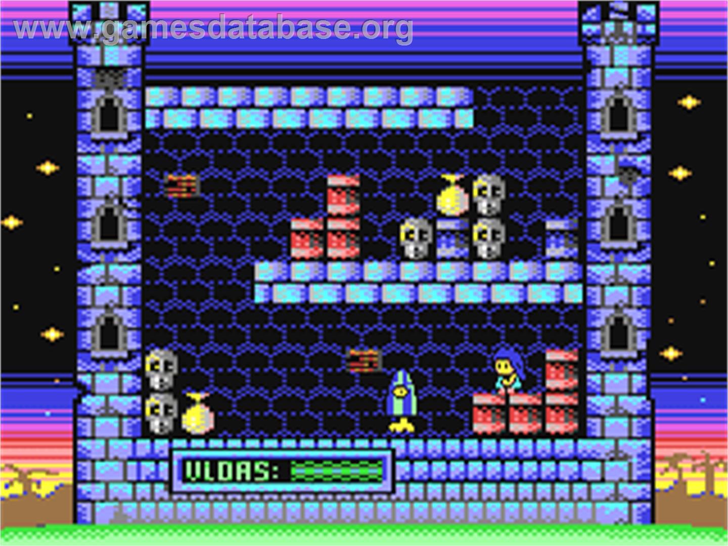 Nanako In Classic Japanese Monster Castle - Commodore 64 - Artwork - In Game