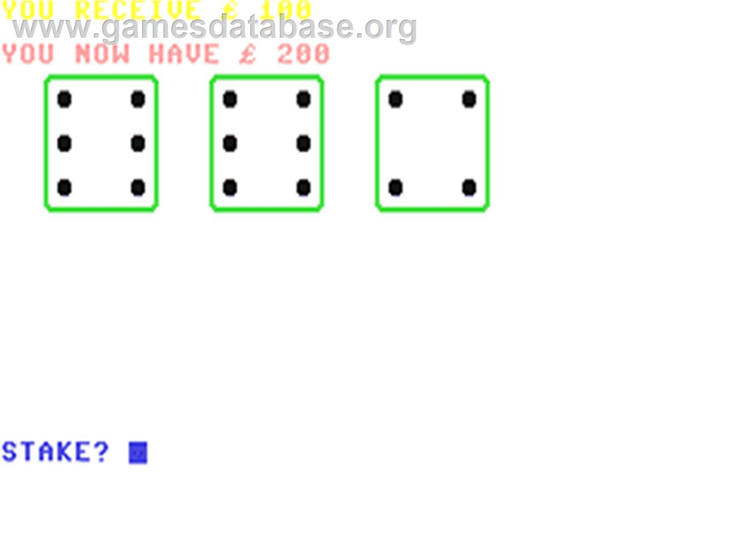 Old Bones Dice - Commodore 64 - Artwork - In Game