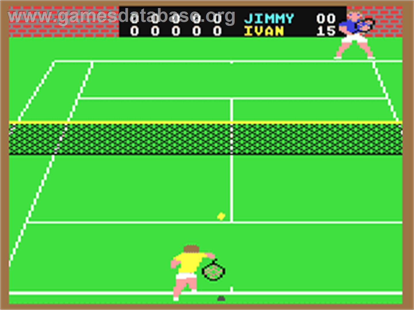 On Court Tennis - Commodore 64 - Artwork - In Game
