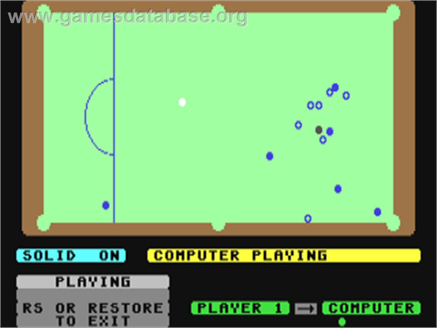 On Cue - Commodore 64 - Artwork - In Game
