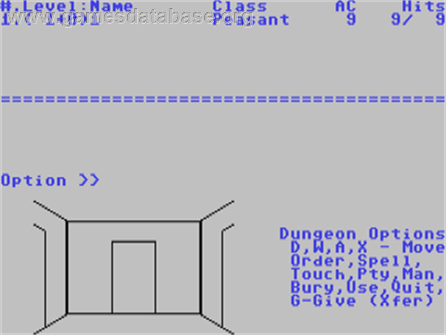 Oubliette - Commodore 64 - Artwork - In Game