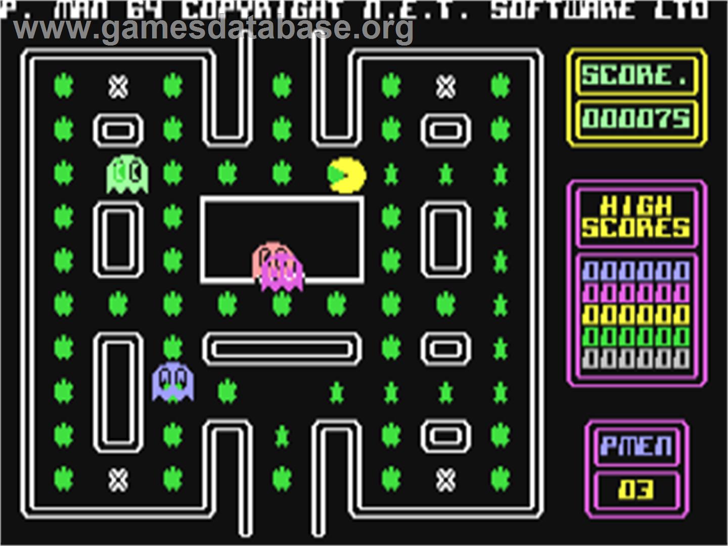 P. Man - Commodore 64 - Artwork - In Game
