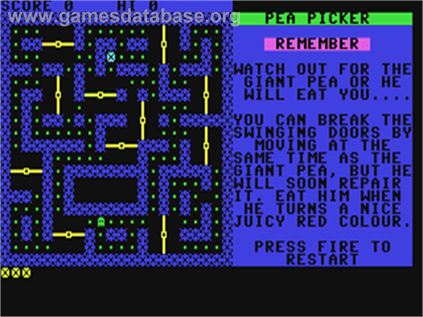 Pea Picker - Commodore 64 - Artwork - In Game
