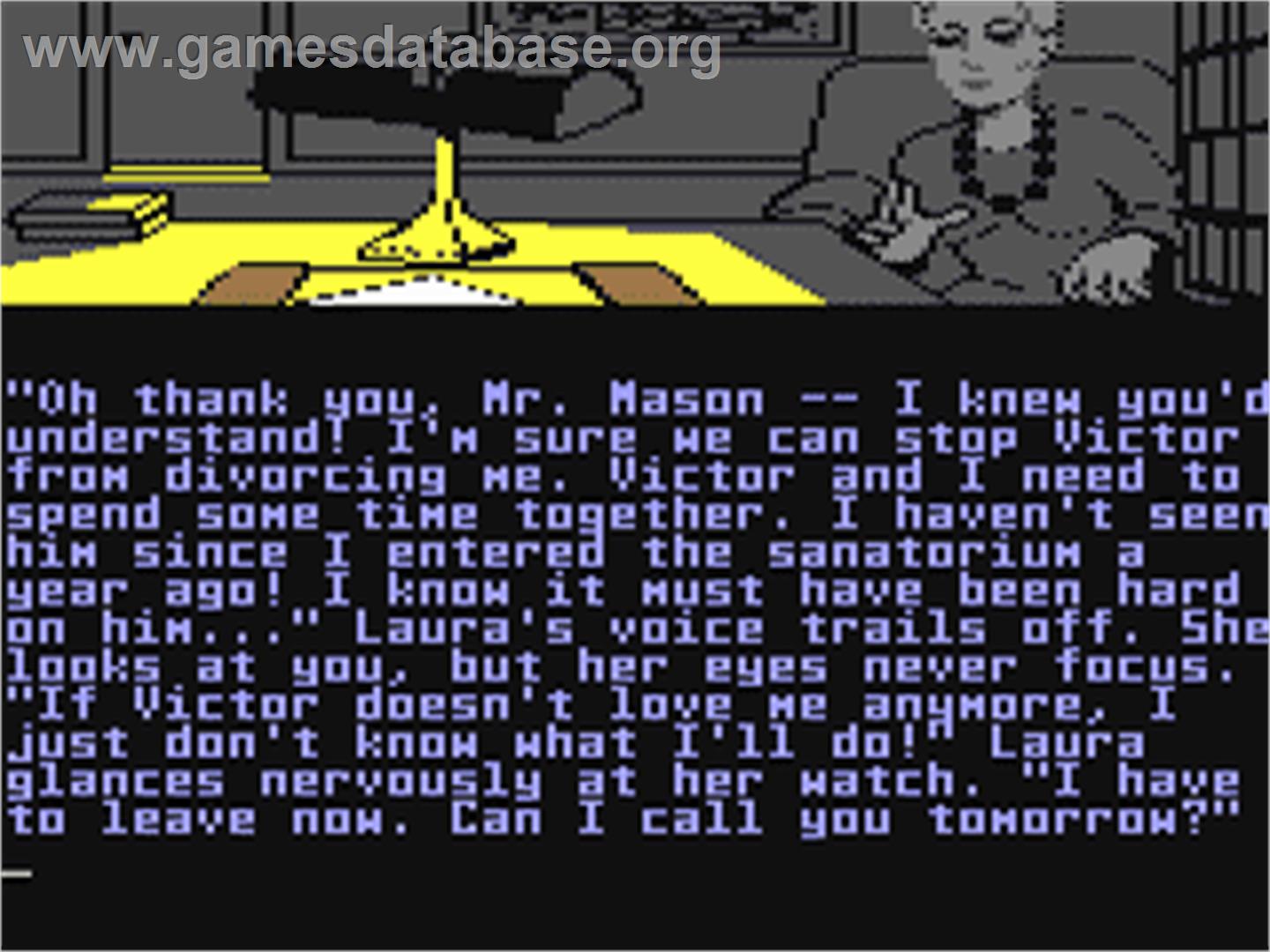 Perry Mason - The Case Of The Mandarin Murder - Commodore 64 - Artwork - In Game