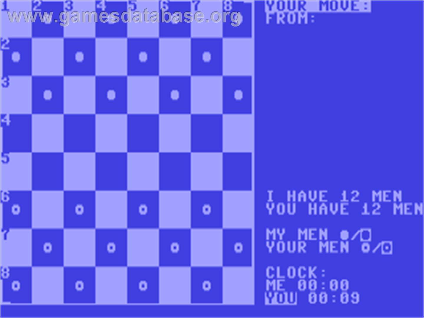 Pet Checkers - Commodore 64 - Artwork - In Game