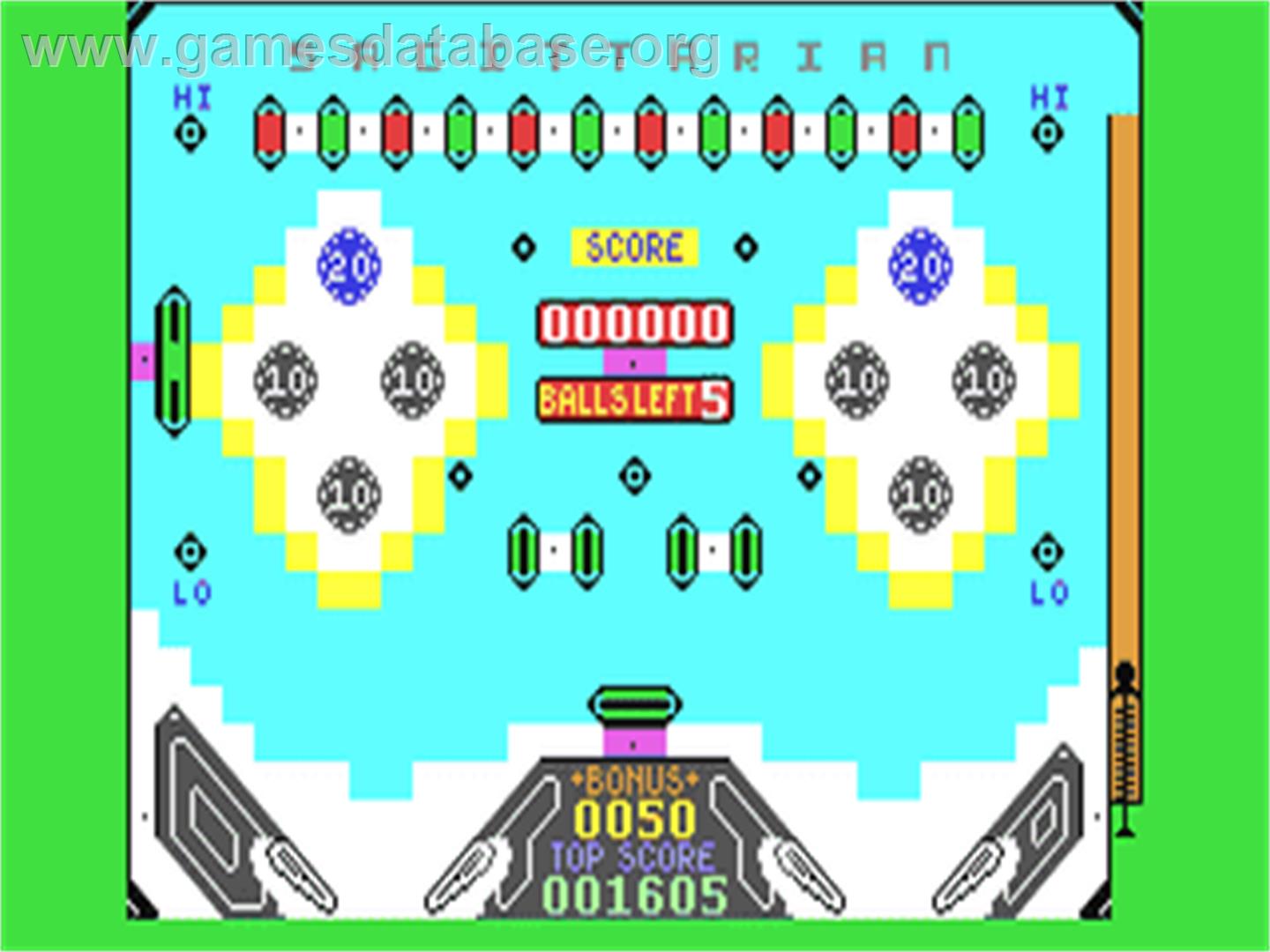 Pinball Wizard (CP Software) - Commodore 64 - Artwork - In Game