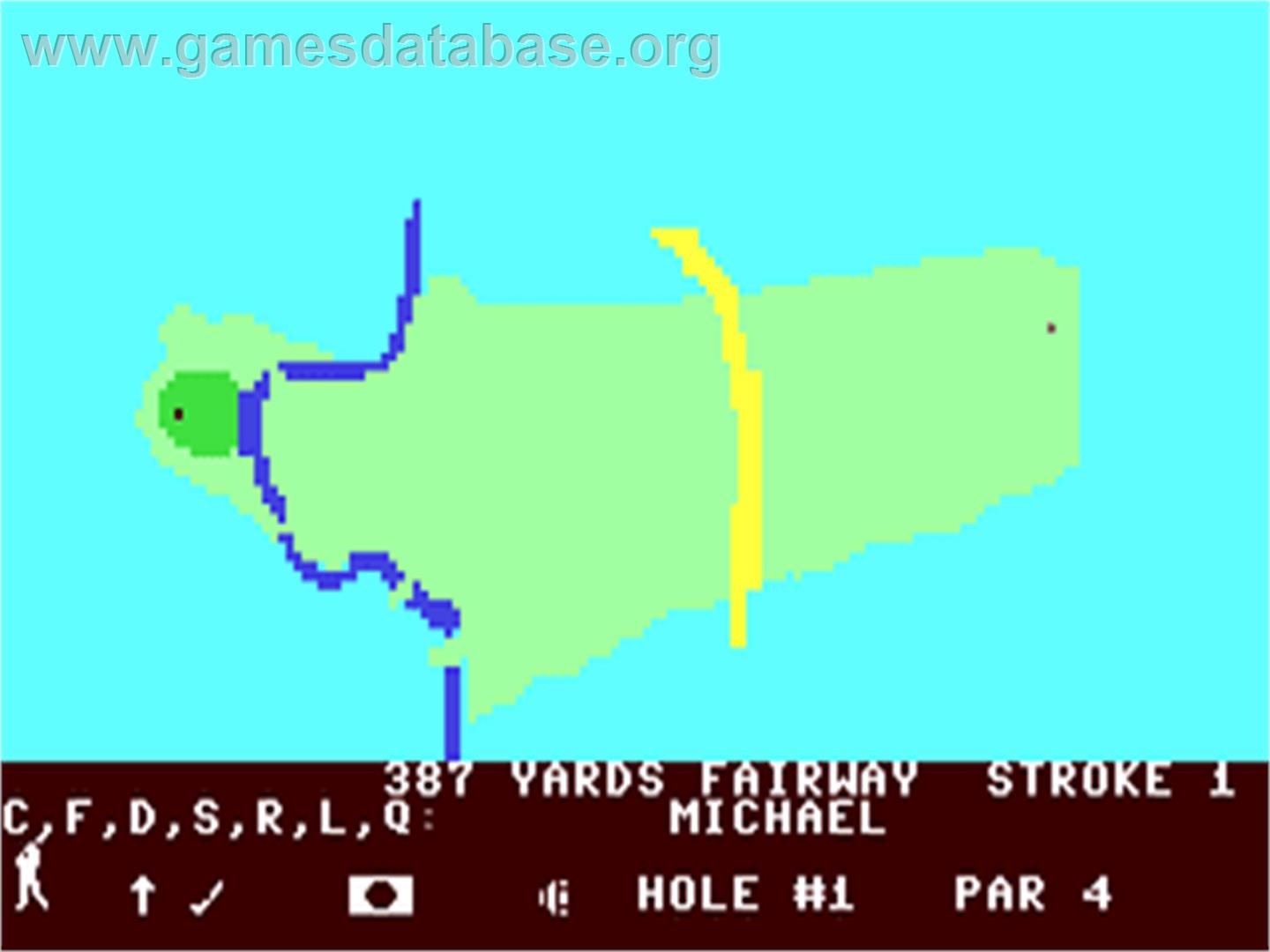 Play Golf - Commodore 64 - Artwork - In Game