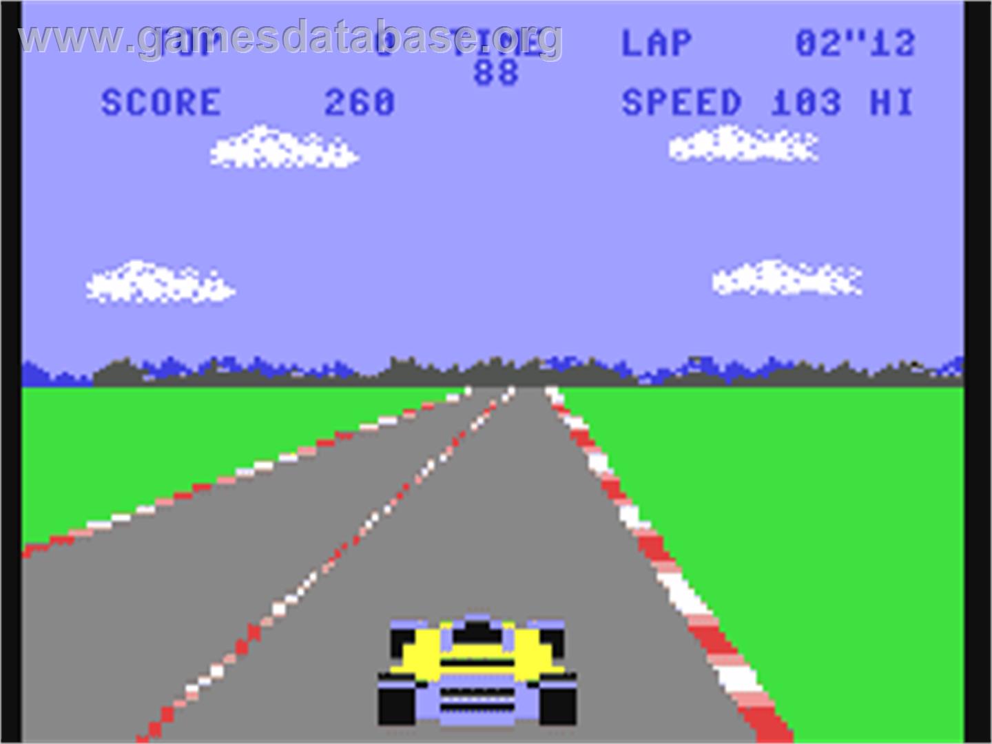 Pole Position (Atari) - Commodore 64 - Artwork - In Game