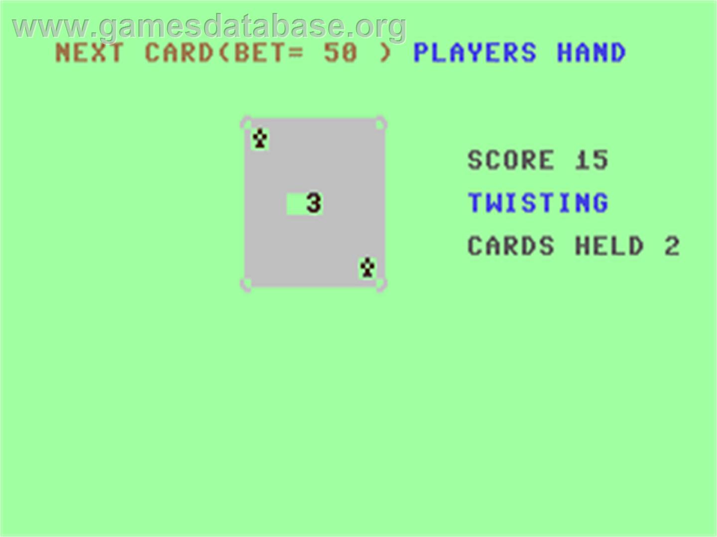 Pontoon (Unknown) - Commodore 64 - Artwork - In Game