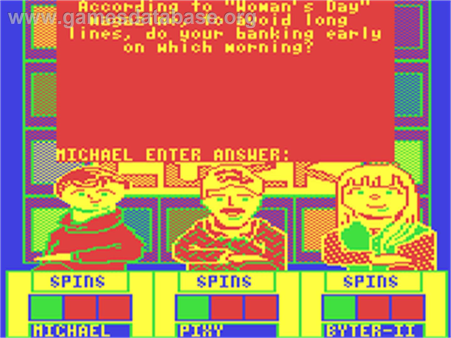 Press Your Luck - Commodore 64 - Artwork - In Game