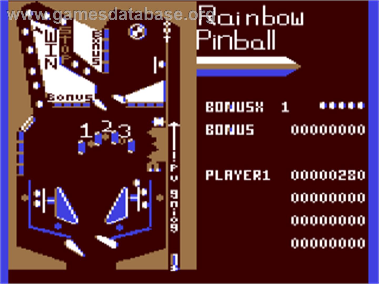 Rainbow Pinball - Commodore 64 - Artwork - In Game