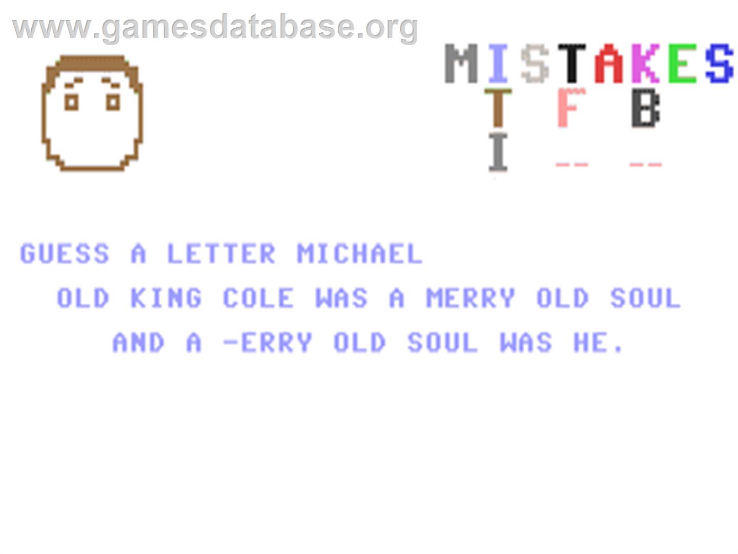 Rhymes And Riddles - Commodore 64 - Artwork - In Game