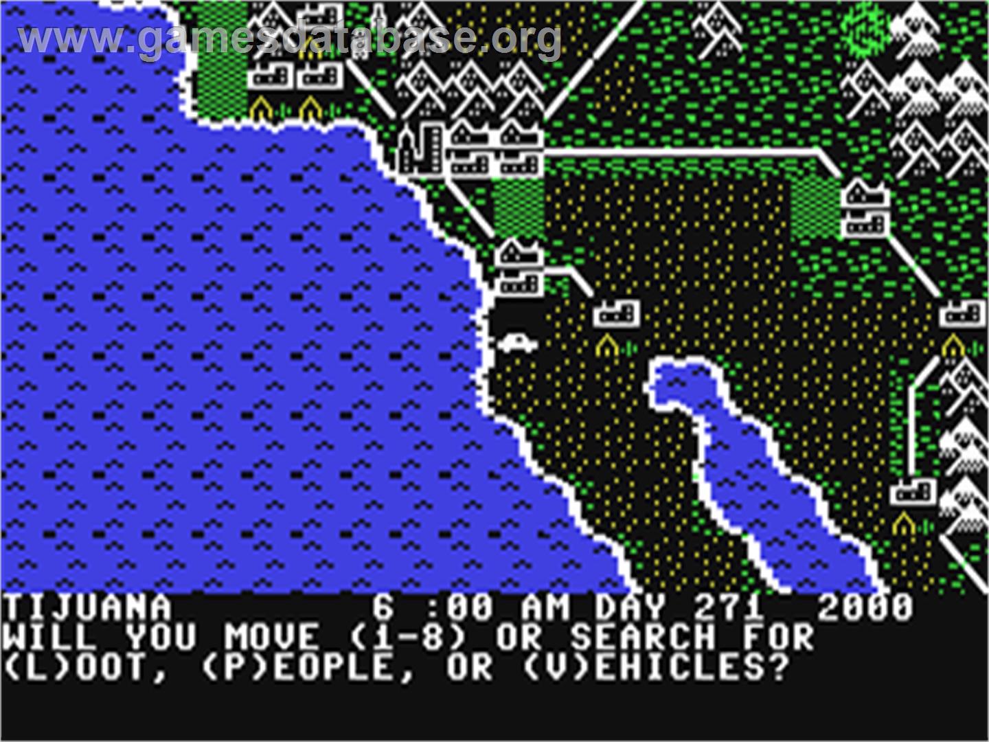 Roadwar 2000 - Commodore 64 - Artwork - In Game