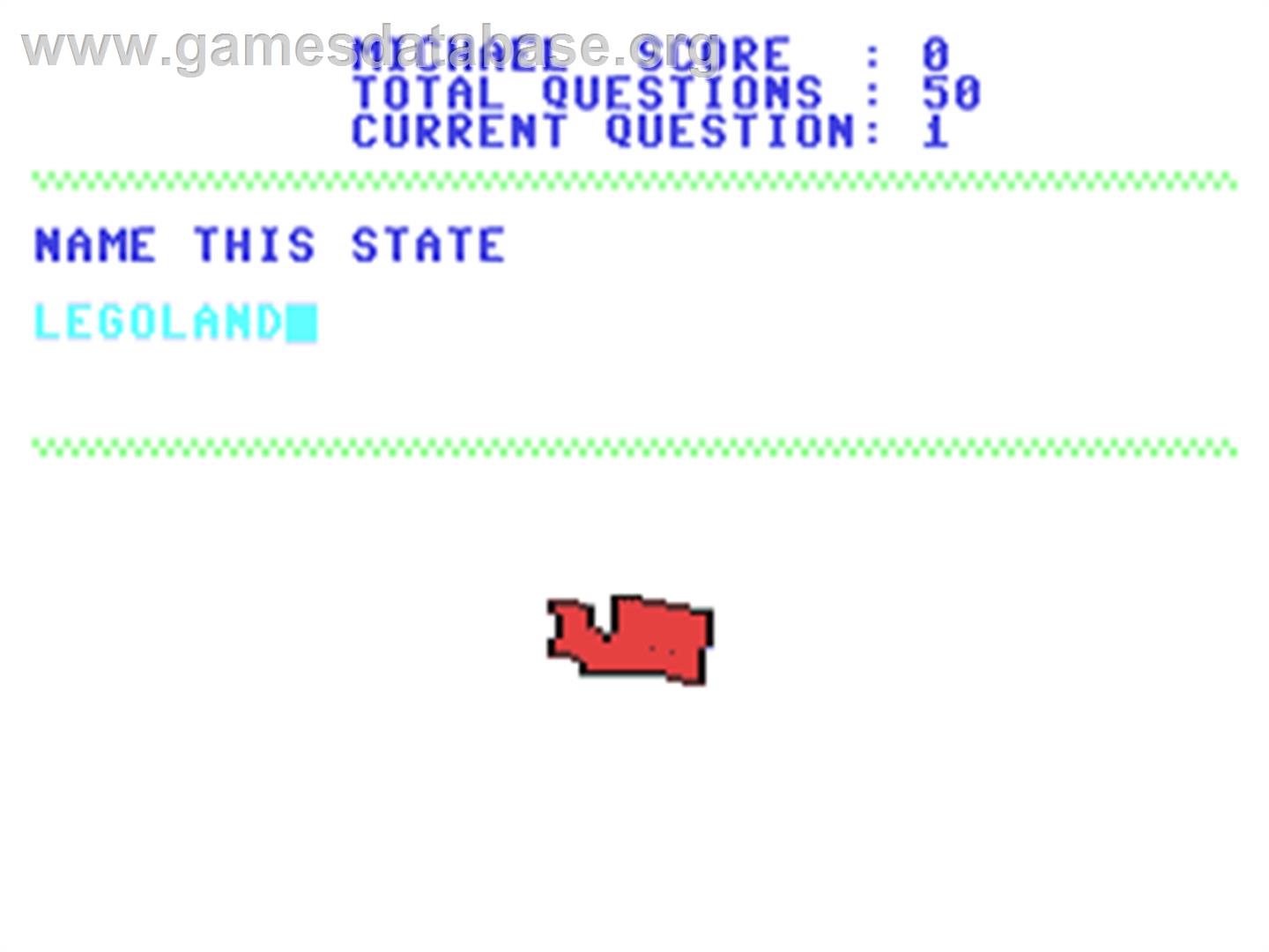 Roll Call Usa - Commodore 64 - Artwork - In Game