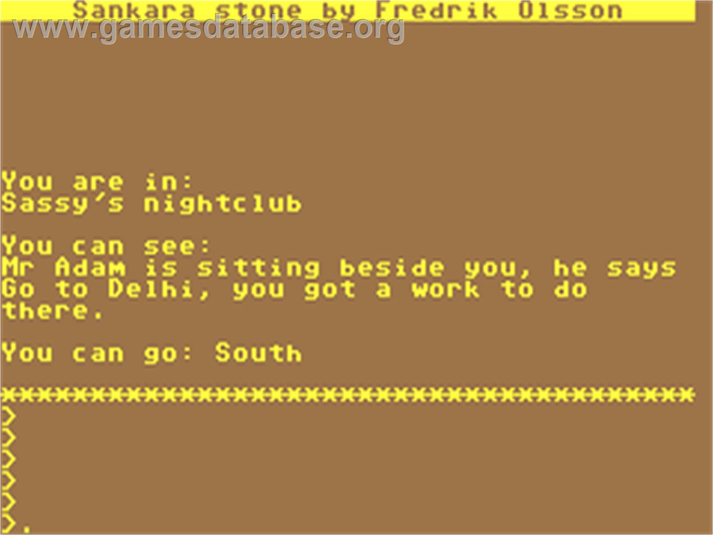 Sankara Stone - Commodore 64 - Artwork - In Game