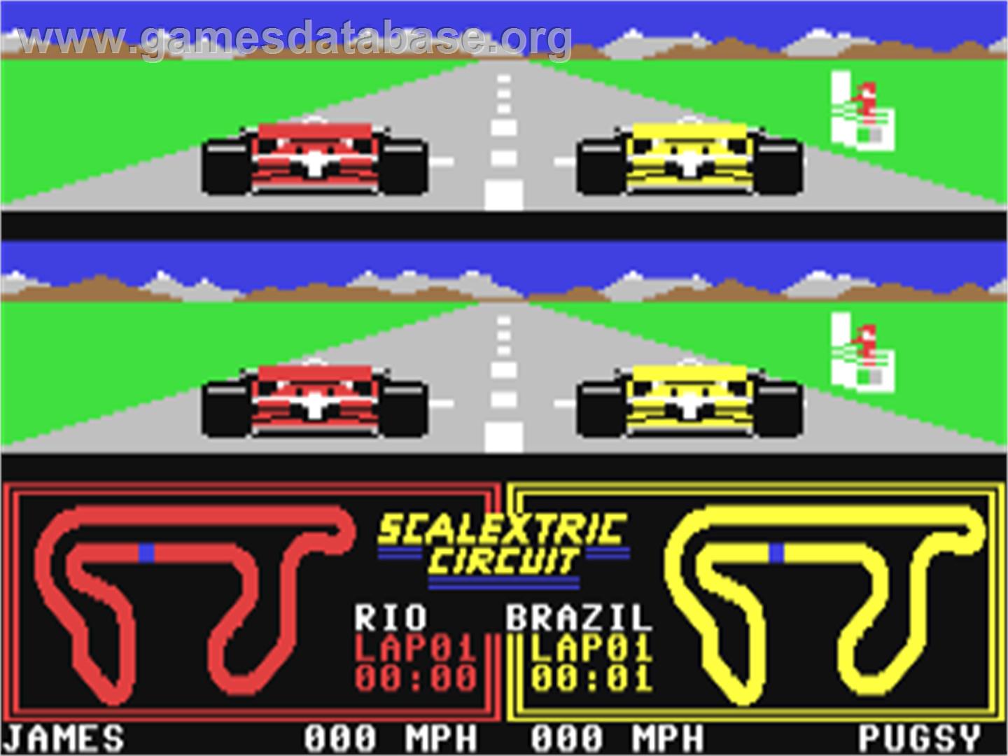 Scalextric - Commodore 64 - Artwork - In Game
