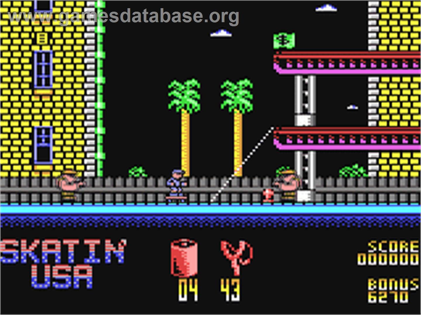 Skatin' Usa - Commodore 64 - Artwork - In Game