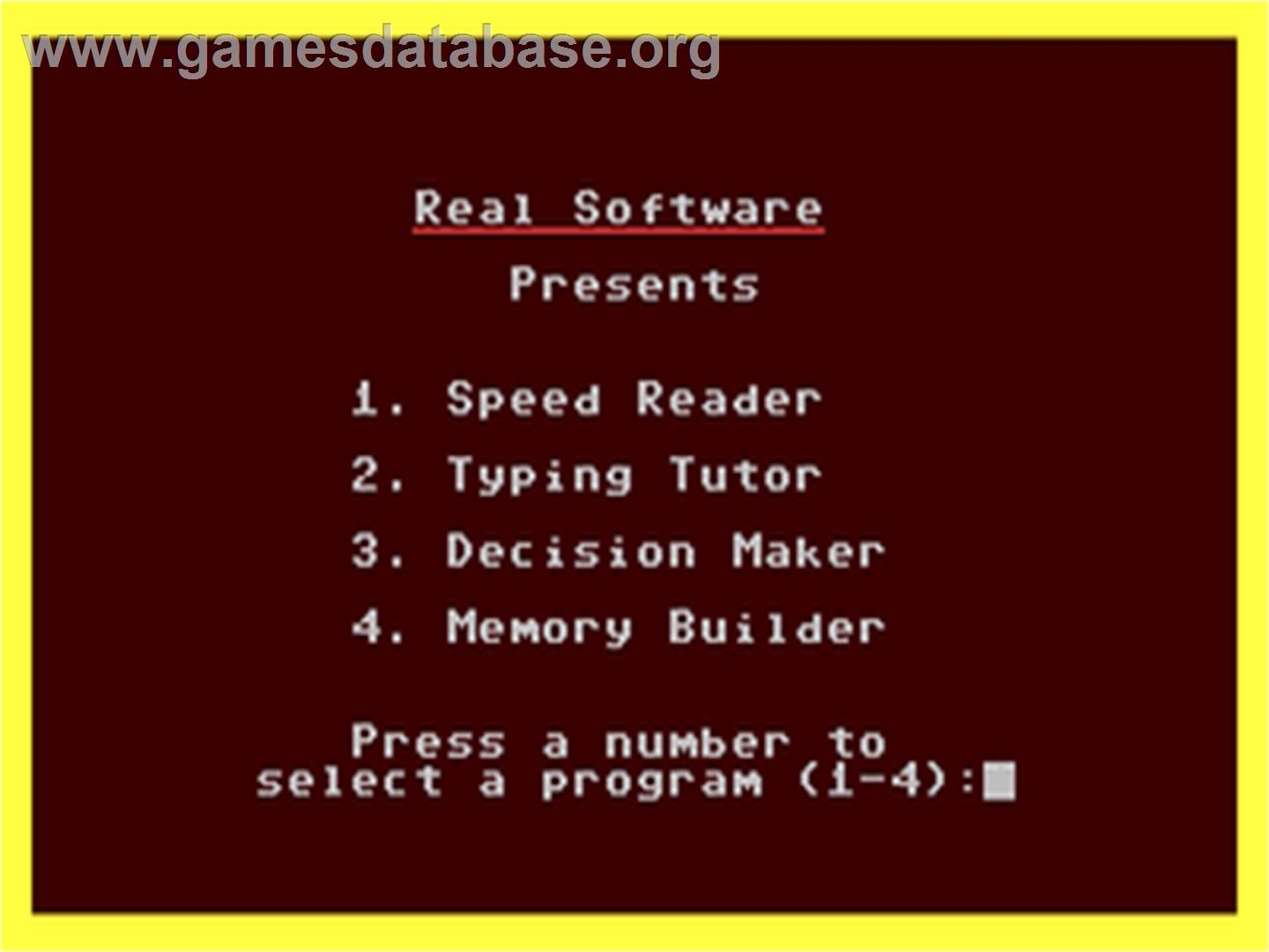 Skill Builders - Commodore 64 - Artwork - In Game