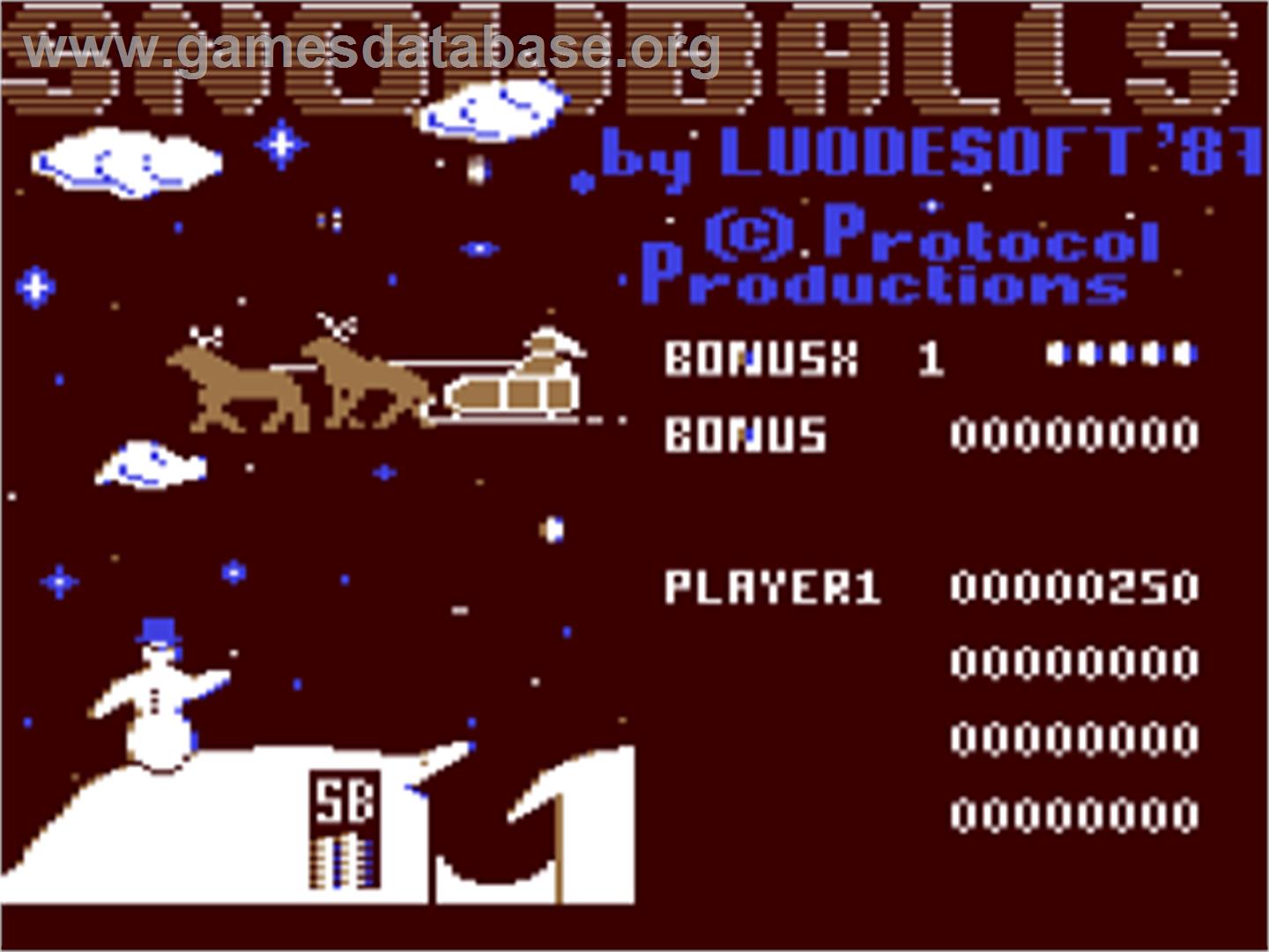 Snowballs - Commodore 64 - Artwork - In Game